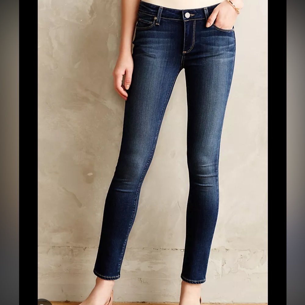 Paige Skyline Skinny Dark Blue Women's Jeans